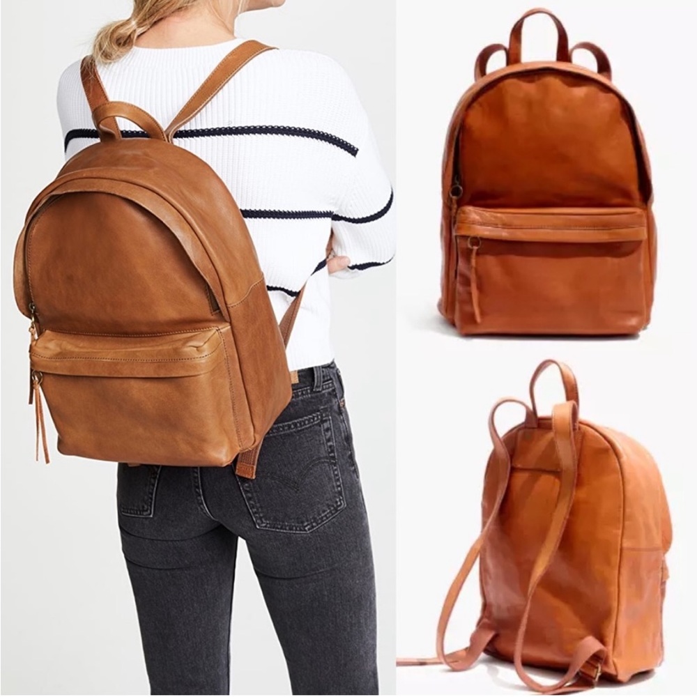 Madewell Lorimer Backpack leather FULL SIZE English saddle